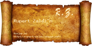 Rupert Zalán névjegykártya