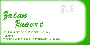 zalan rupert business card